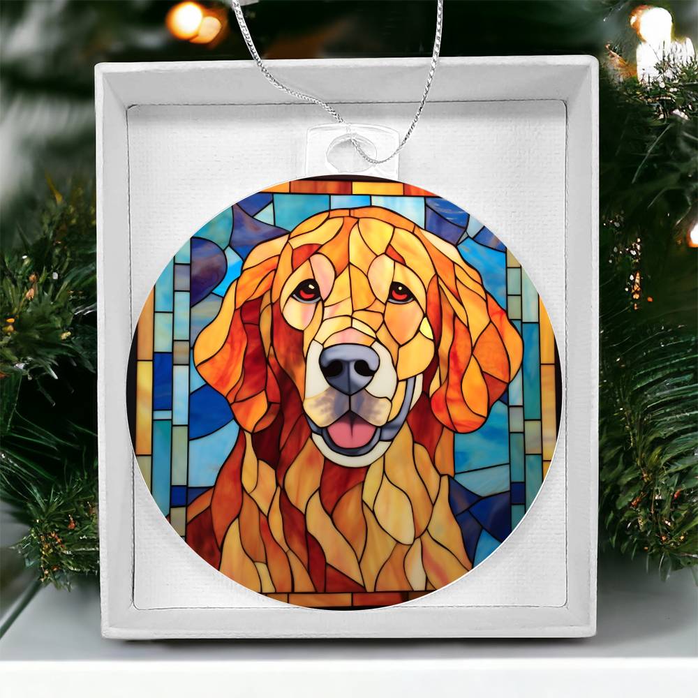 Labrador Dog Christmas Ornament - Adorable Acrylic Decoration for Your Tree-[Heartfelt Family Gift]