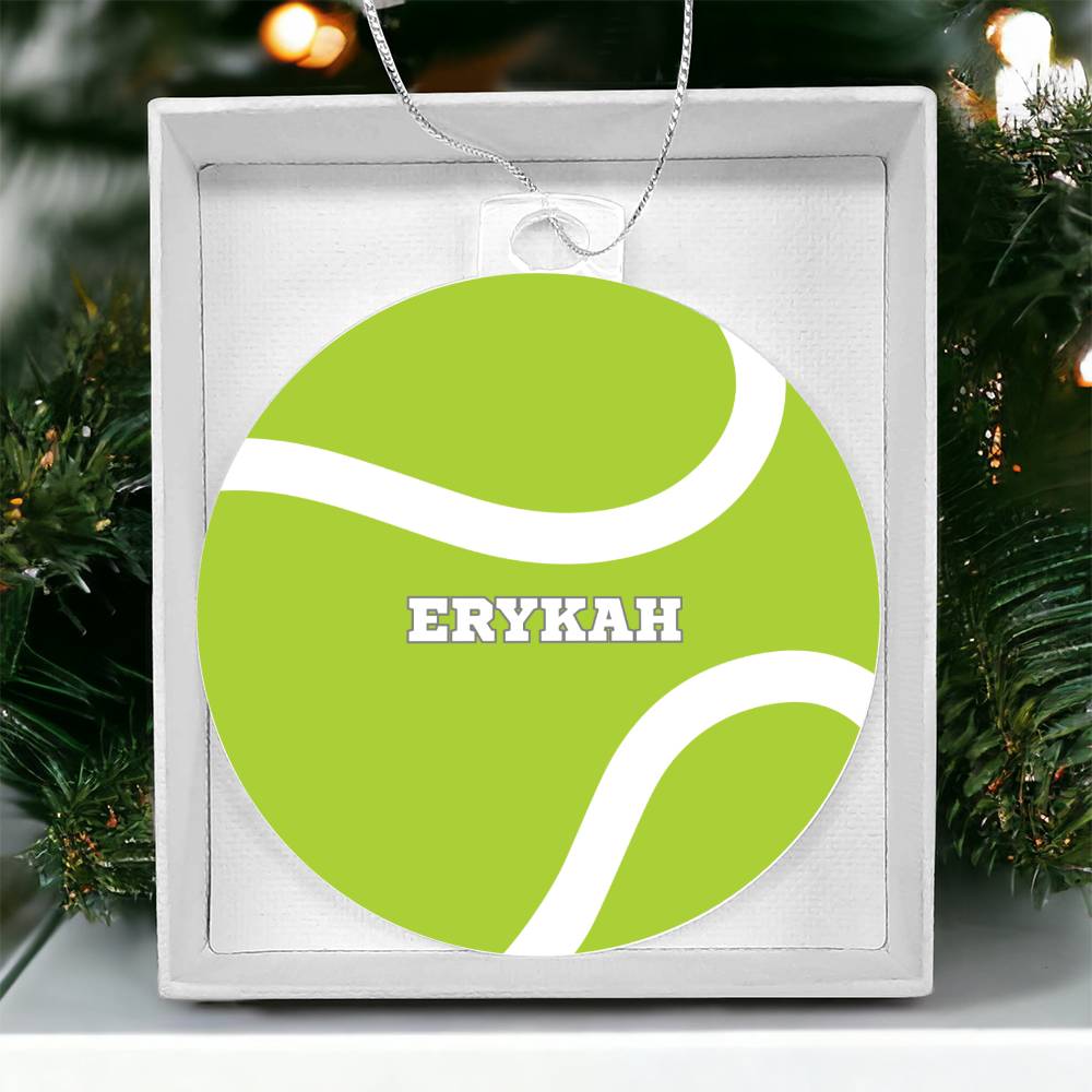 Personalized Tennis Player Christmas Tree Ornament-[Heartfelt Family Gift]