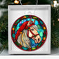 Stunning Stained Glass Horse Christmas Ornament - Perfect for Holiday Decorations-[Heartfelt Family Gift]