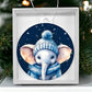 Elephant Christmas Ornament for Festive Holiday Decor - Winter Theme-[Heartfelt Family Gift]