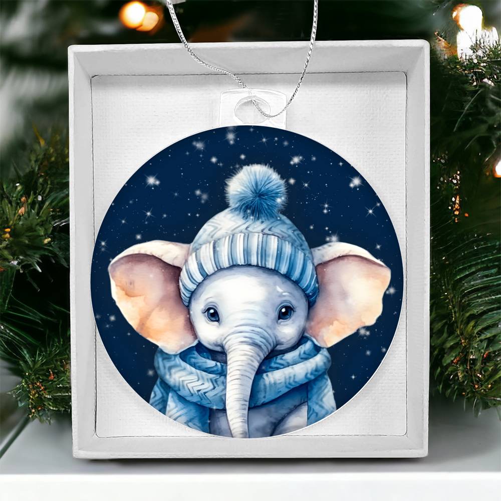 Elephant Christmas Ornament for Festive Holiday Decor - Winter Theme-[Heartfelt Family Gift]