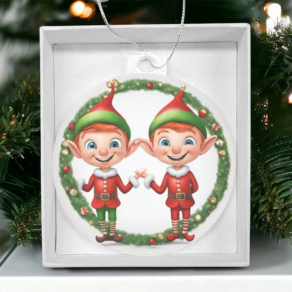 Handcrafted Elves Christmas Ornament - Festive Holiday Decor for Your Tree-[Heartfelt Family Gift]