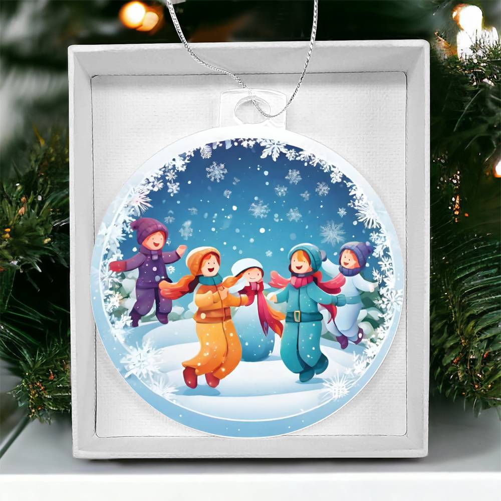 Snow Day Kids Christmas Ornament for Playtime Fun - Add a Festive Touch to Your Tree-[Heartfelt Family Gift]