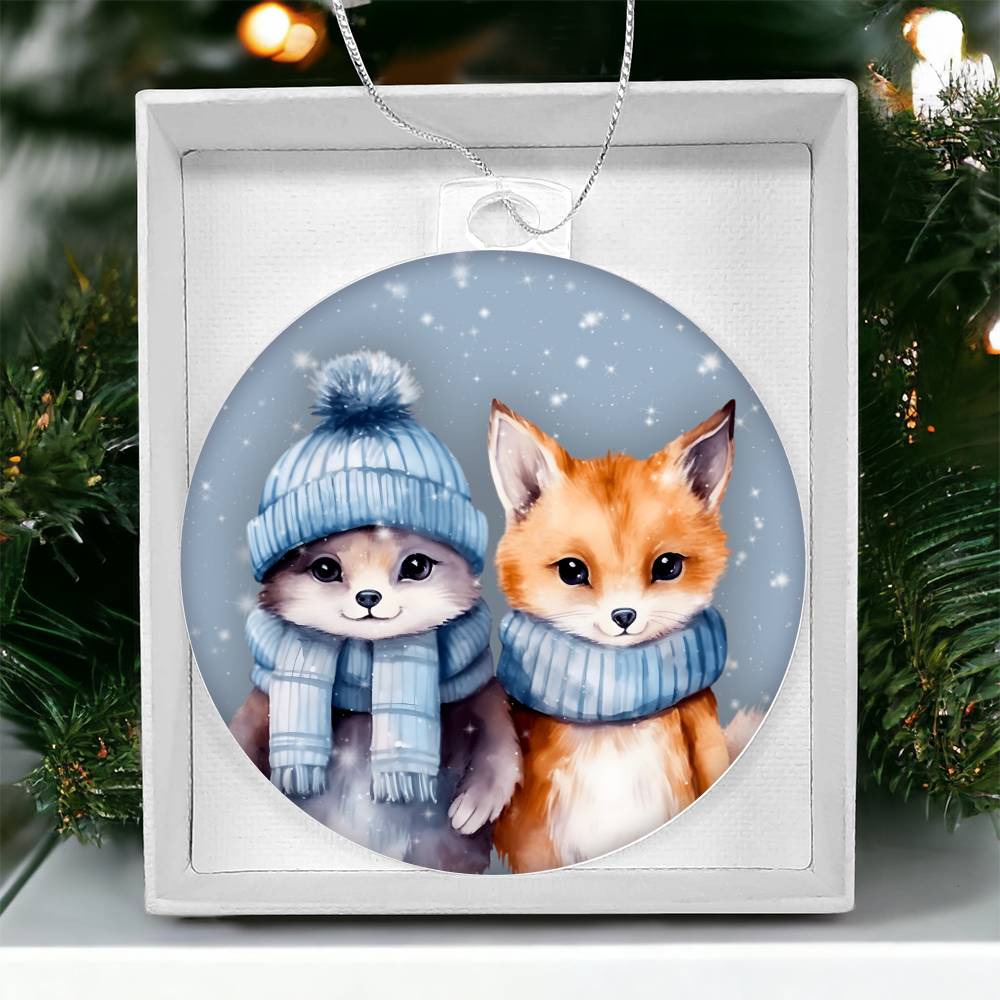 Christmas Safari Ornament - Elephant Giraffe and Zebra Holiday Decor-[Heartfelt Family Gift]