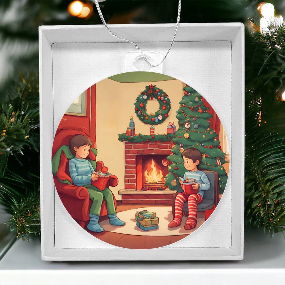 Christmas Tree Abstract Ornament Snow Day Fireside  Charming Holiday Decoration-[Heartfelt Family Gift]