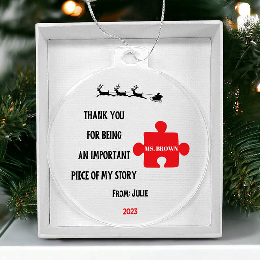 Personalized Piece of My Story Ornament-[Heartfelt Family Gift]