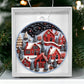 Red Christmas Village Acrylic Ornament-[Heartfelt Family Gift]
