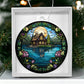 Stained Glass Lake House Christmas Ornament - Unique Holiday Decoration-[Heartfelt Family Gift]