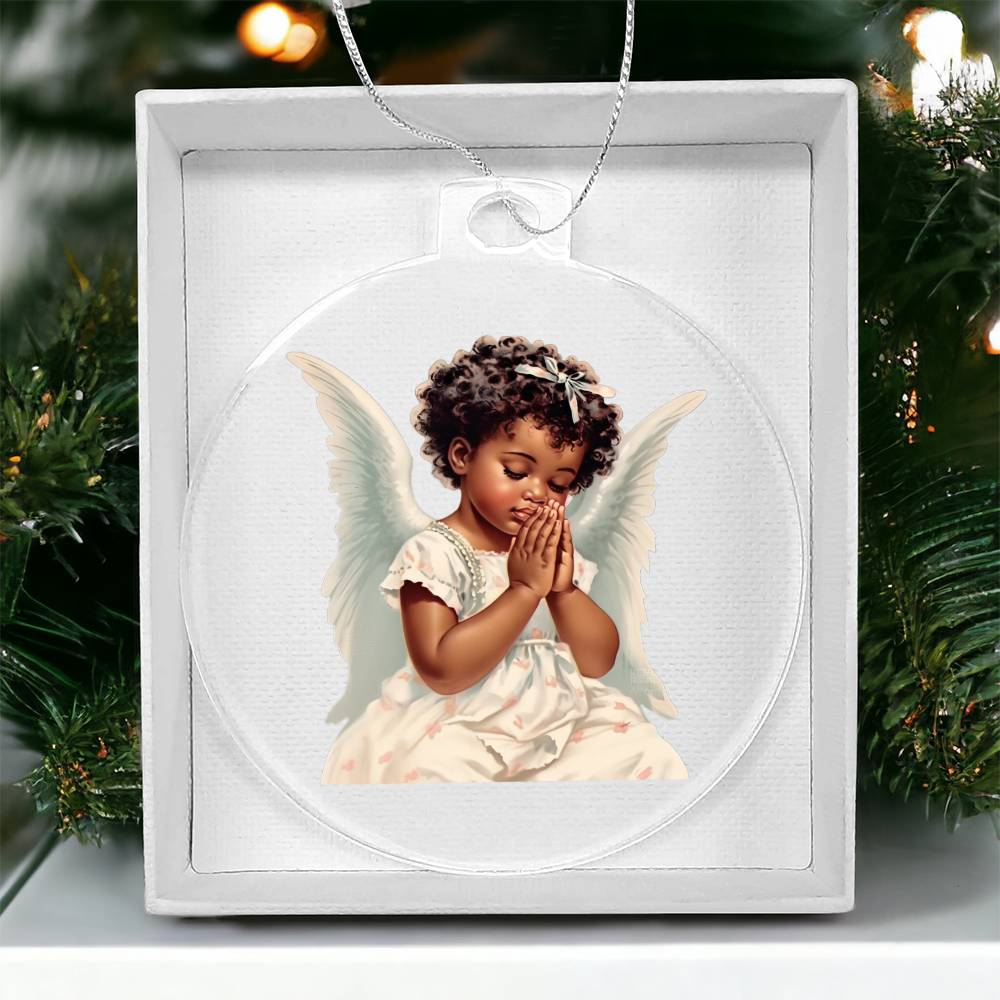 Handcrafted African American Angel Christmas Ornament - Unique Holiday Decor-[Heartfelt Family Gift]
