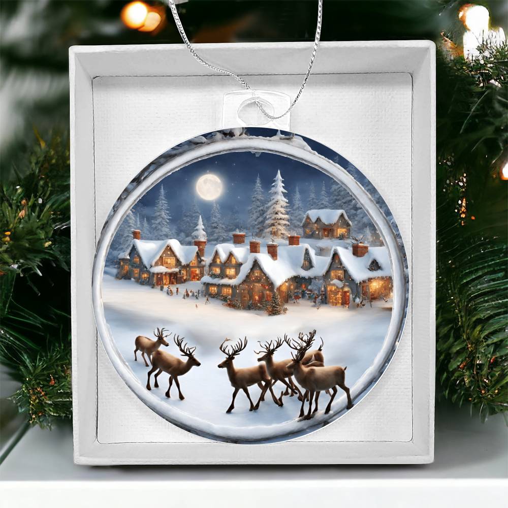 Monogrammed Reindeer Ornament from the North Pole - Perfect for Christmas Decor-[Heartfelt Family Gift]