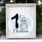 Baby's 1st Christmas Blue Elephant Christmas Tree Ornament-[Heartfelt Family Gift]