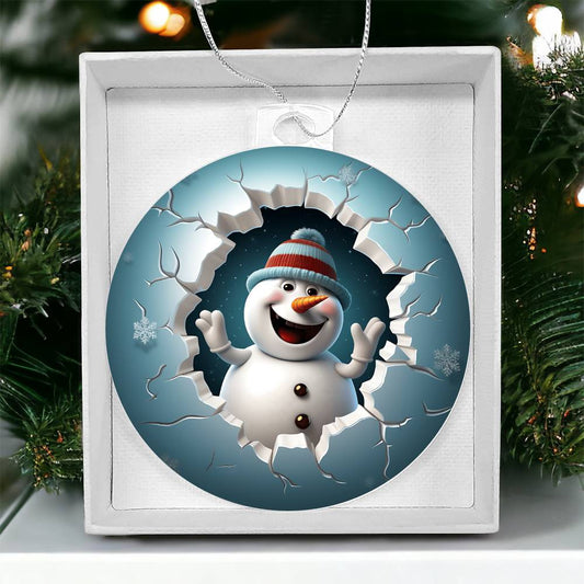 Snowman Acrylic Ornament-[Heartfelt Family Gift]