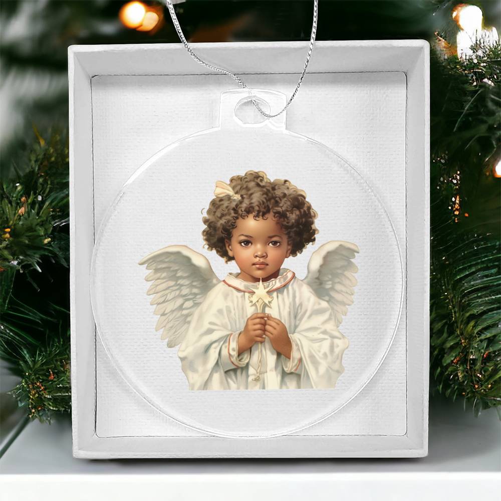 African American Angel Christmas Ornament - Elegant and Festive Decoration for the Holidays-[Heartfelt Family Gift]