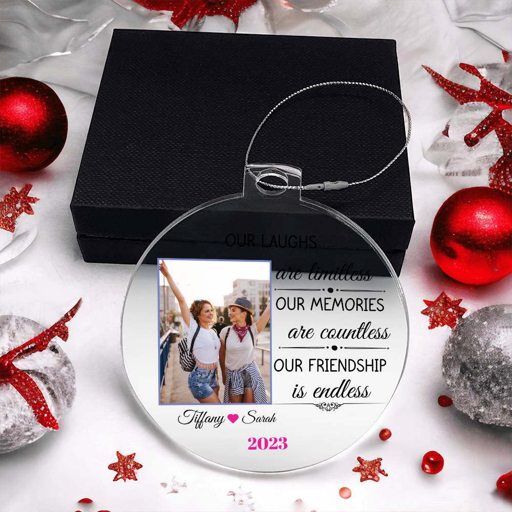 Personalized Friend Bestie Christmas Ornament-[Heartfelt Family Gift]