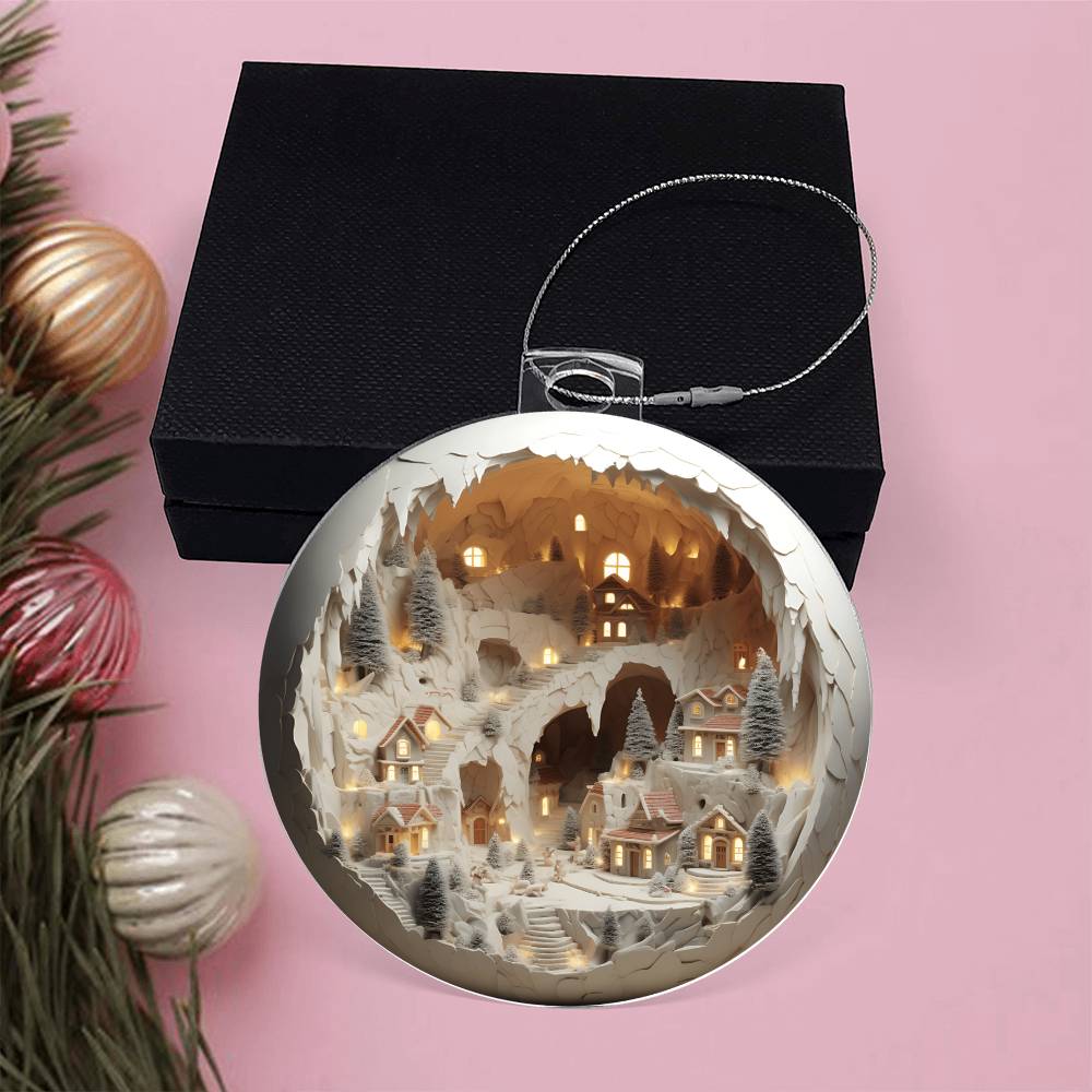 3D Winter Scene Acrylic Ornament - Perfect for Holiday Decor-[Heartfelt Family Gift]