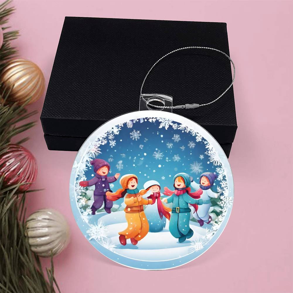 Snow Day Kids Christmas Ornament for Playtime Fun - Add a Festive Touch to Your Tree-[Heartfelt Family Gift]