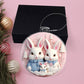 Pastel Pink and Blue Bunny Family Christmas Ornament - Acrylic Adorable Additions to Your Tree-[Heartfelt Family Gift]
