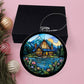 Stained Glass Lake House Christmas Ornament - Handcrafted Holiday Decor-[Heartfelt Family Gift]