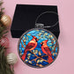 Cardinals Stained Glass Acrylic Ornament-[Heartfelt Family Gift]