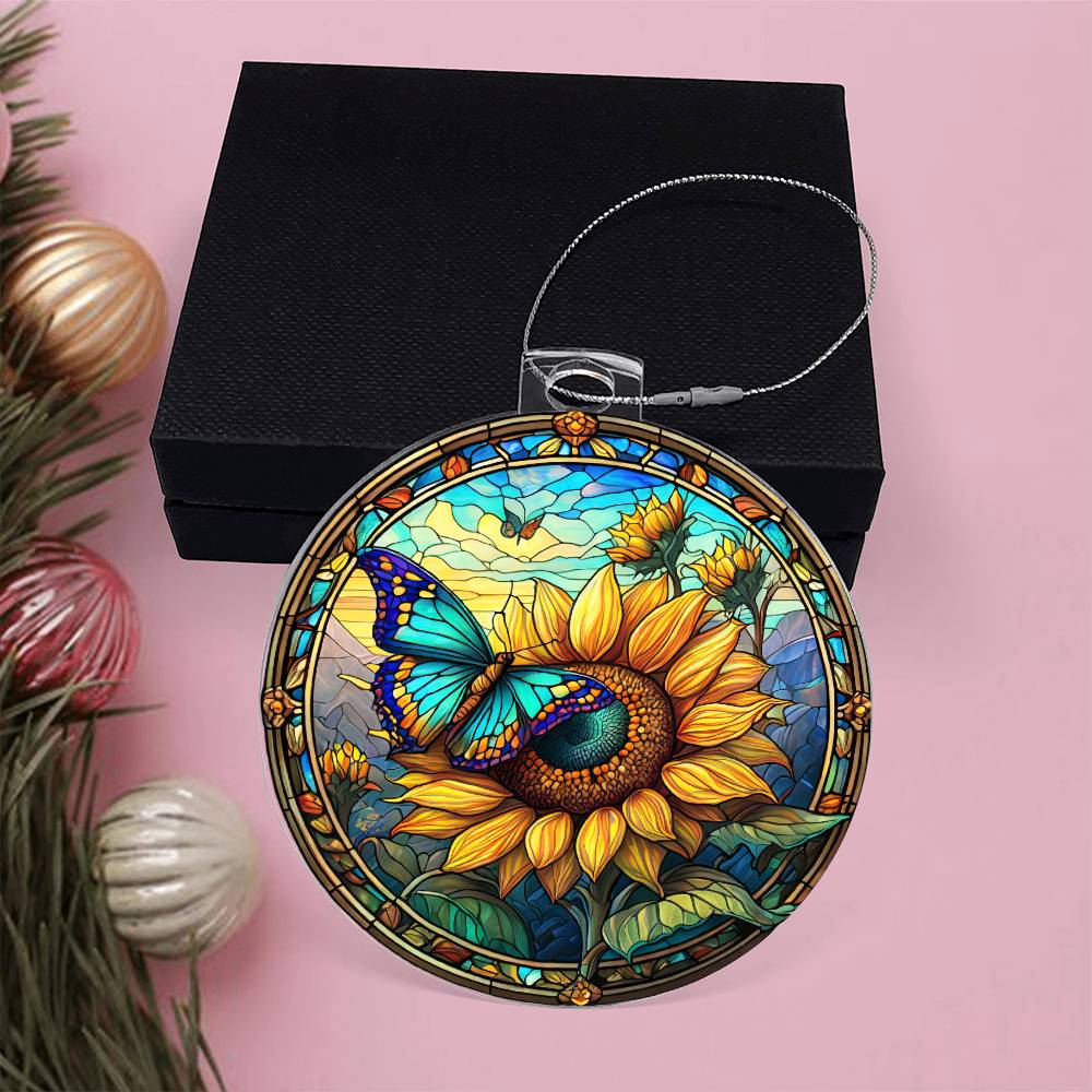 Sunflower Acrylic Ornament-[Heartfelt Family Gift]