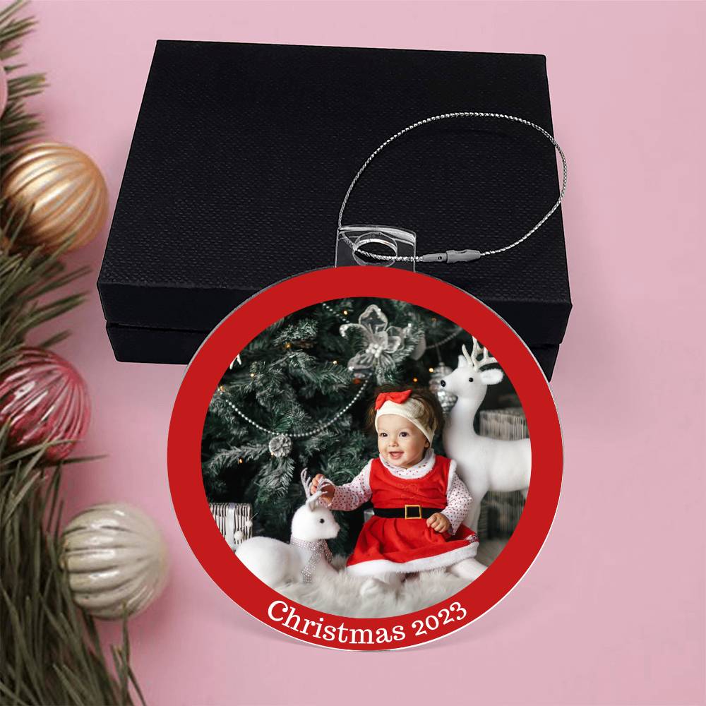 Personalize Photo Christmas Ornament 2023-[Heartfelt Family Gift]