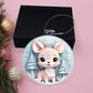 Pastel Pink and Blue Baby Deer Acrylic Christmas Ornament-[Heartfelt Family Gift]