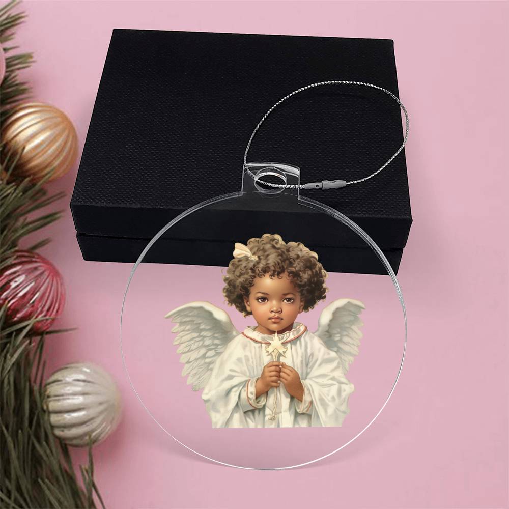 African American Angel Christmas Ornament - Elegant and Festive Decoration for the Holidays-[Heartfelt Family Gift]