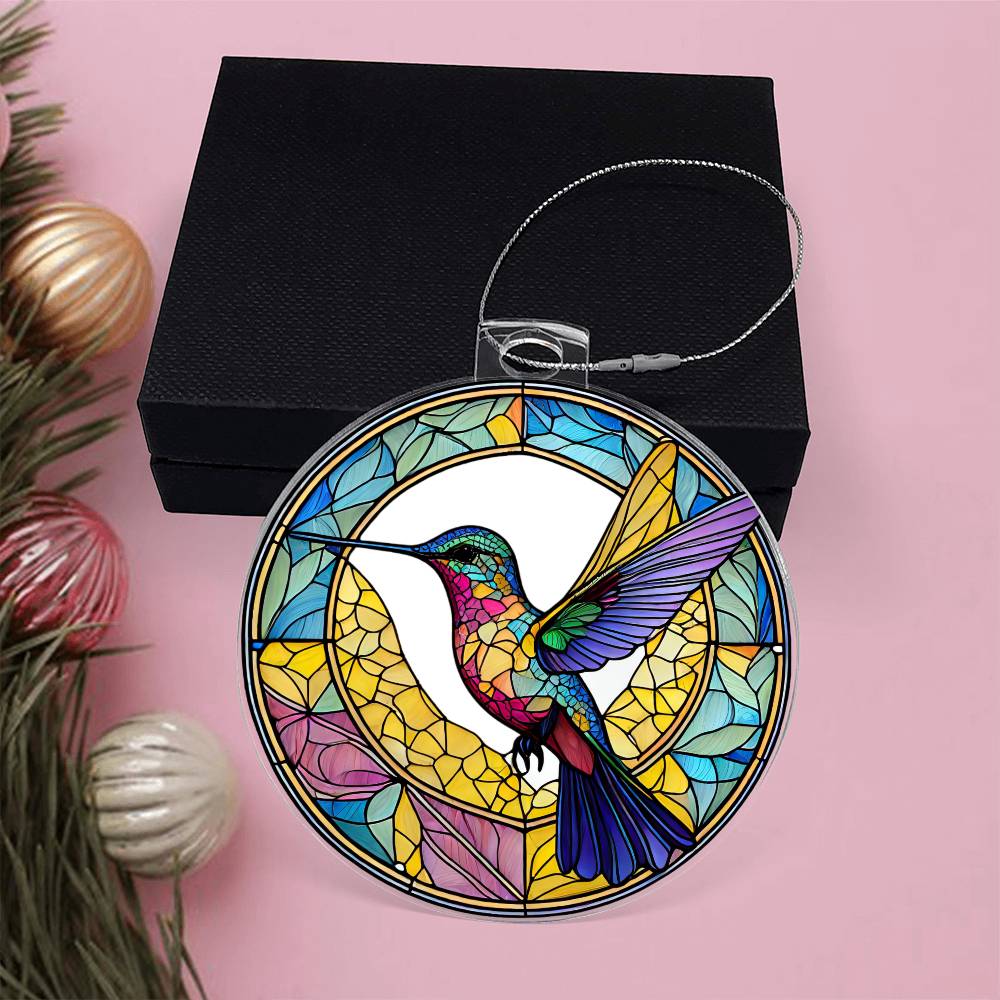 Hummingbird Breakaway 3d Effect Acrylic Ornament-[Heartfelt Family Gift]