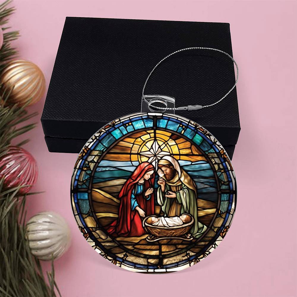 Mary and Joseph Acrylic Ornament-[Heartfelt Family Gift]