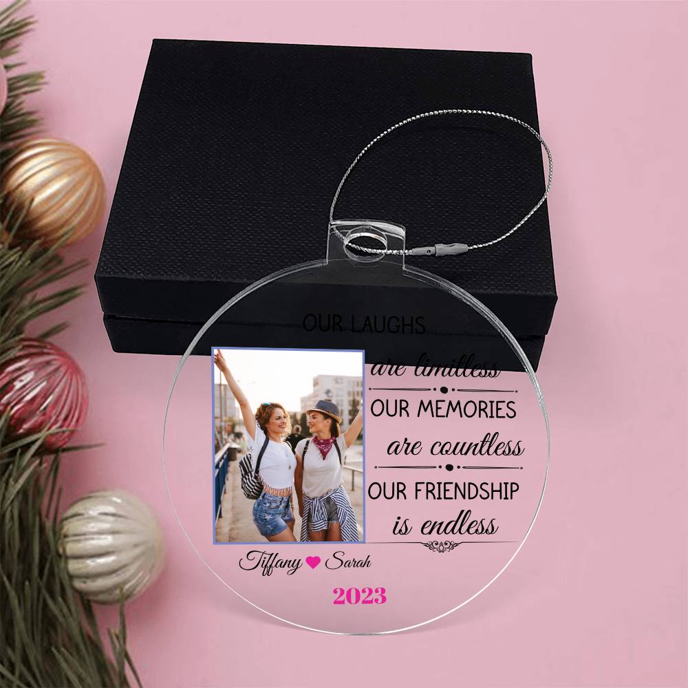 Personalized Friend Bestie Christmas Ornament-[Heartfelt Family Gift]