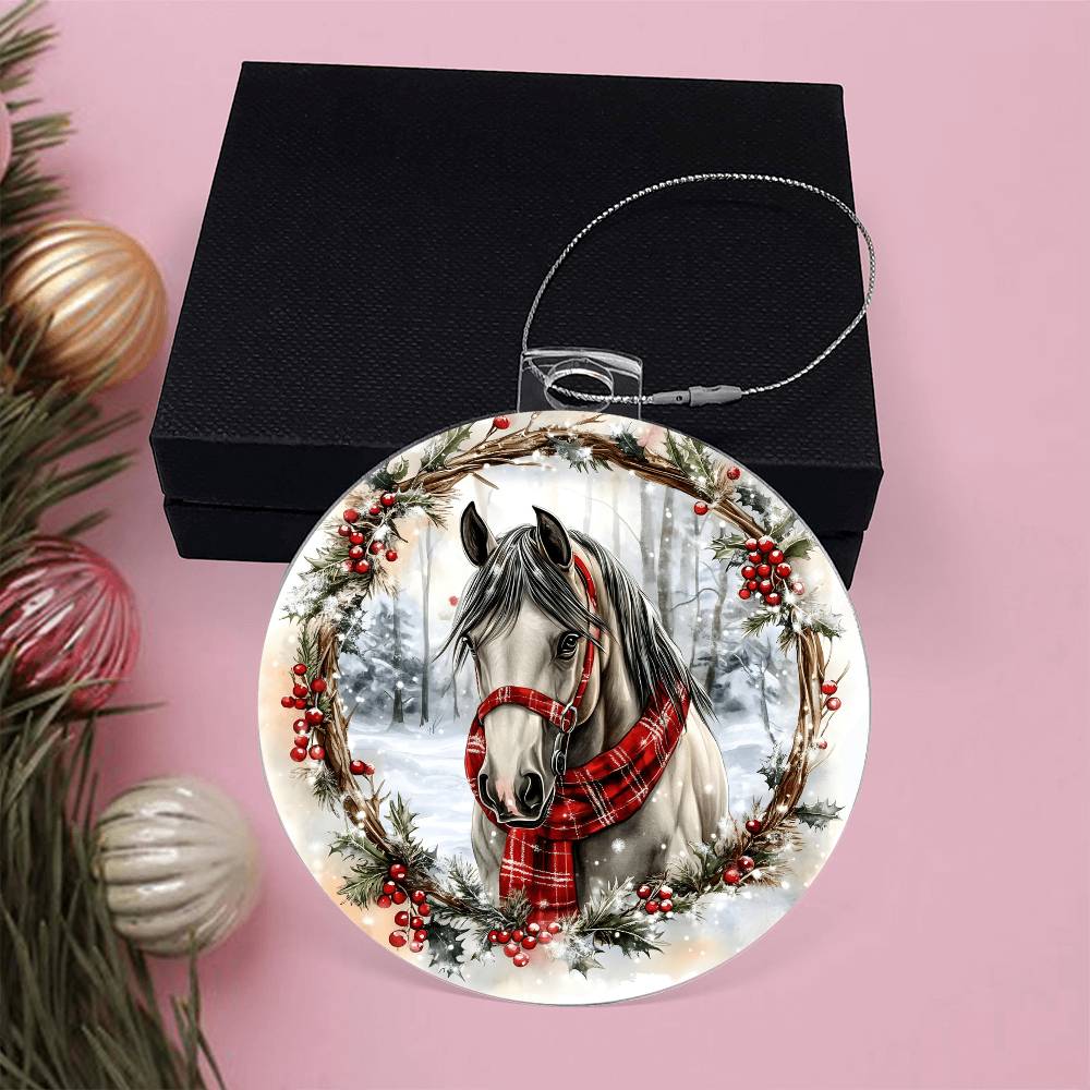 Horse Acrylic Christmas Ornament