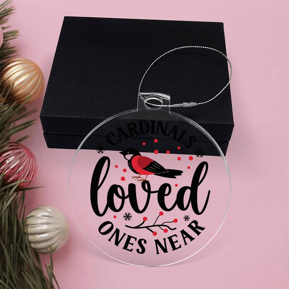 Cardinal Memorial Acrylic Ornament-[Heartfelt Family Gift]