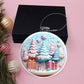 Pastel Pink and Blue Christmas Tree Ornament - Handcrafted Holiday Dcor-[Heartfelt Family Gift]