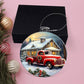Red Truck Acrylic Christmas Ornament-[Heartfelt Family Gift]
