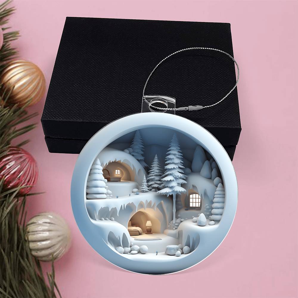 Winter Scene 3D Acrylic Ornament - Adds a Festive Touch to Your Holiday Decor-[Heartfelt Family Gift]