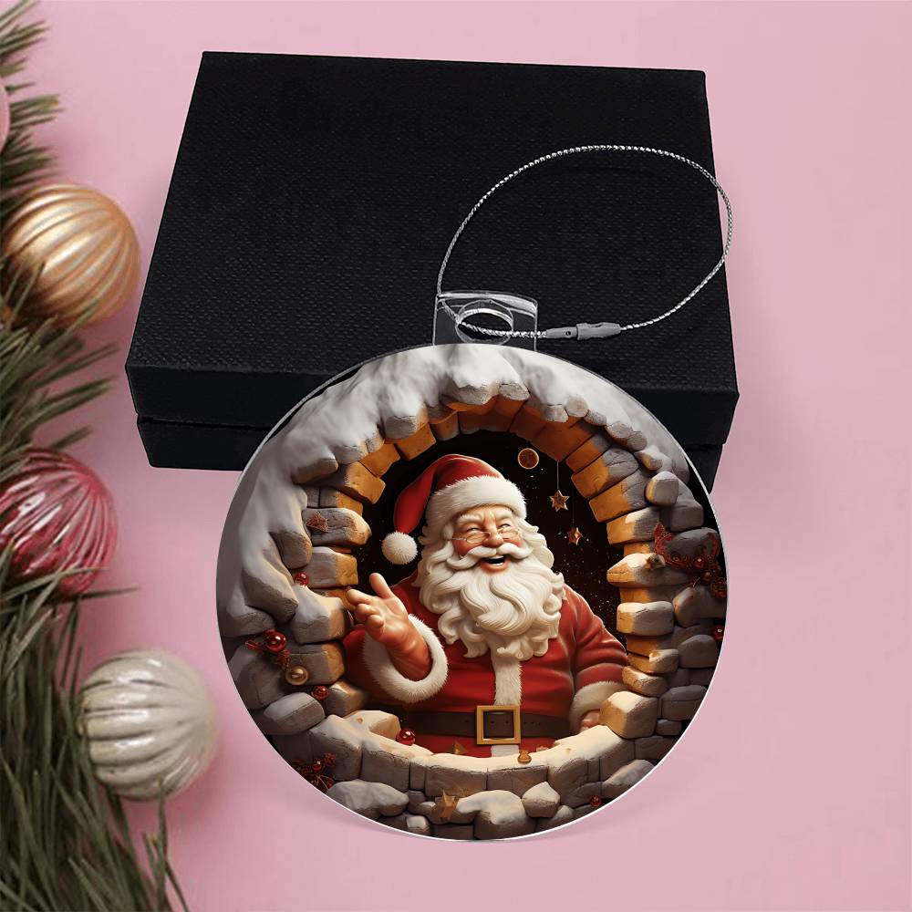 Santa Acrylic Ornament-[Heartfelt Family Gift]