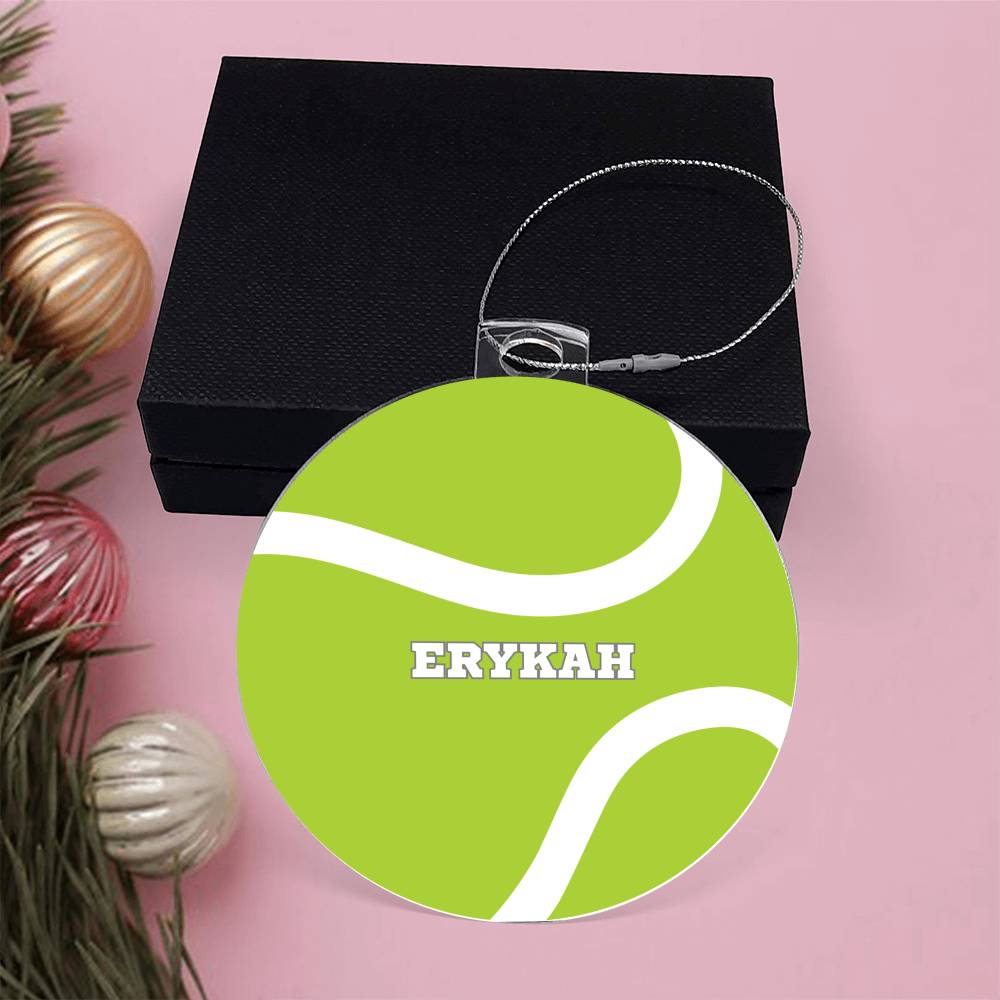 Personalized Tennis Player Christmas Tree Ornament-[Heartfelt Family Gift]