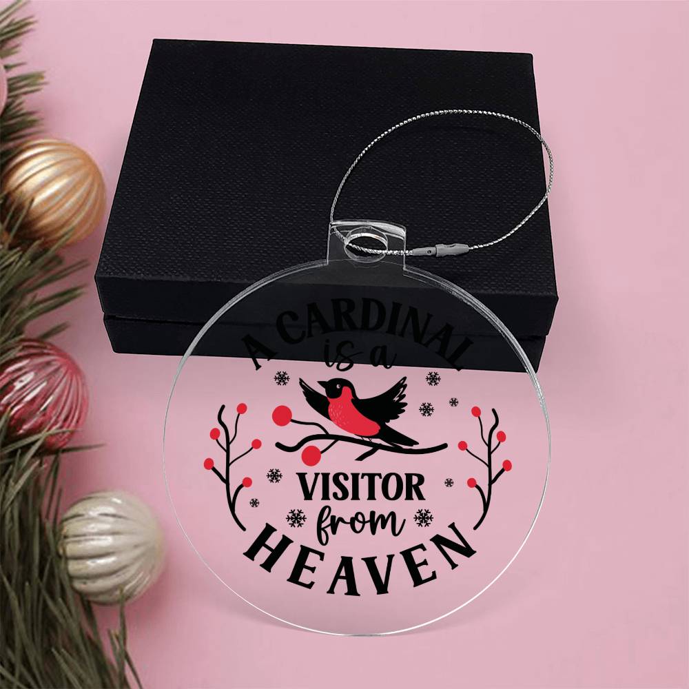Cardinal Memorial Acrylic Ornament-[Heartfelt Family Gift]