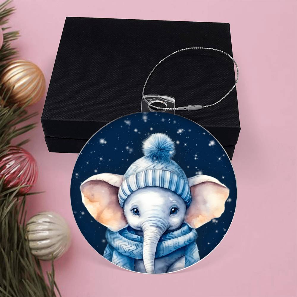 Elephant Christmas Ornament for Festive Holiday Decor - Winter Theme-[Heartfelt Family Gift]