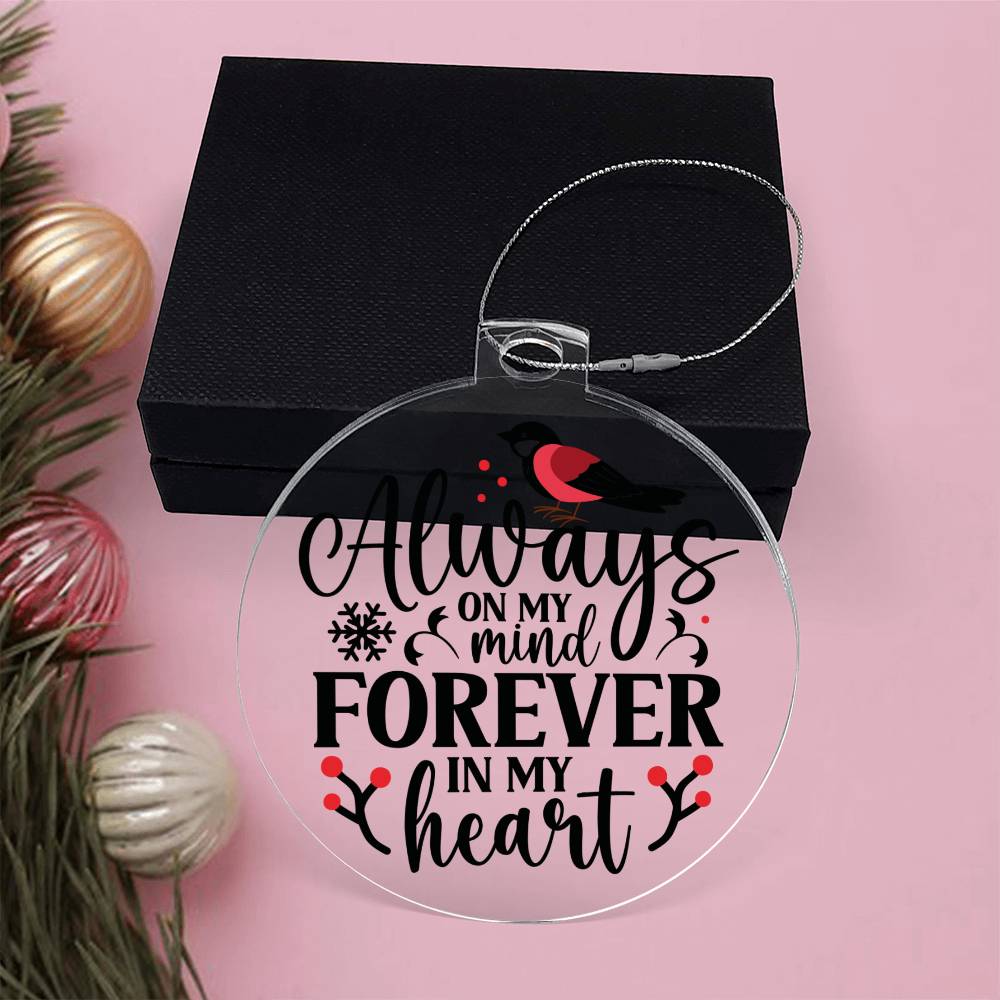 Cardinal Memorial Acrylic Ornament-[Heartfelt Family Gift]