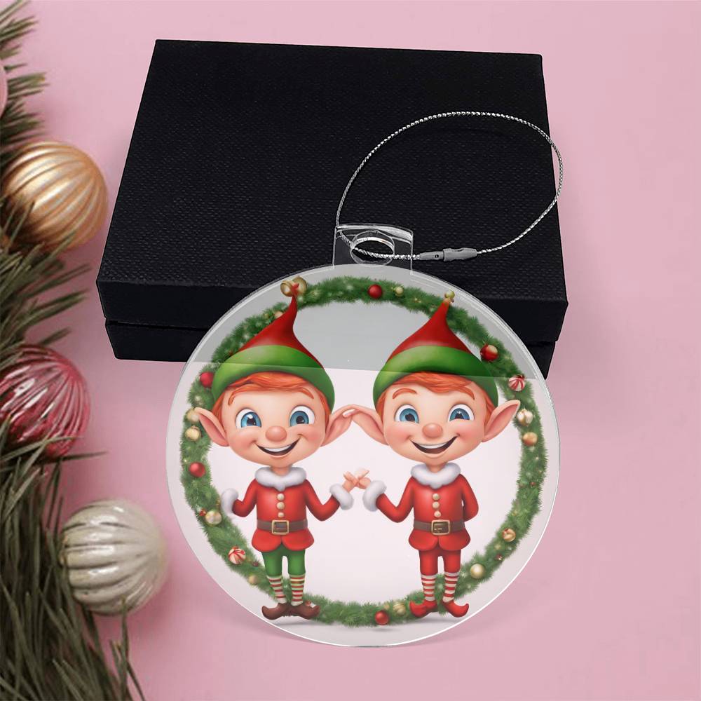 Handcrafted Elves Christmas Ornament - Festive Holiday Decor for Your Tree-[Heartfelt Family Gift]