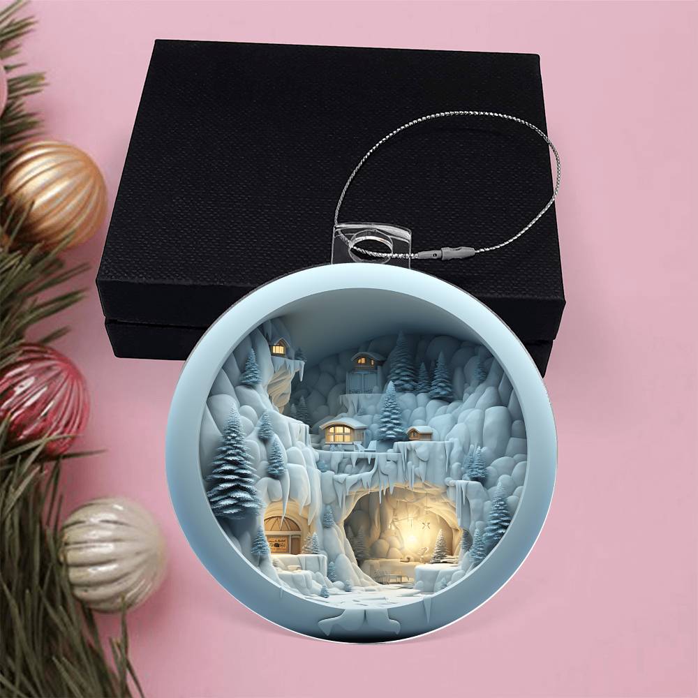 3D Winter Scene Acrylic Ornament - Festive Home Decor - Unique Gift-[Heartfelt Family Gift]