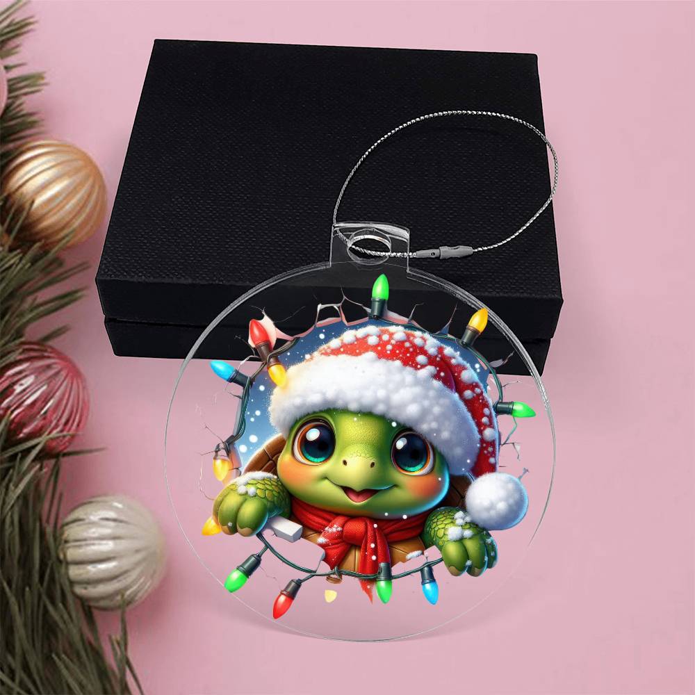 Turtle Breakaway 3D Effect Acrylic Ornament-[Heartfelt Family Gift]