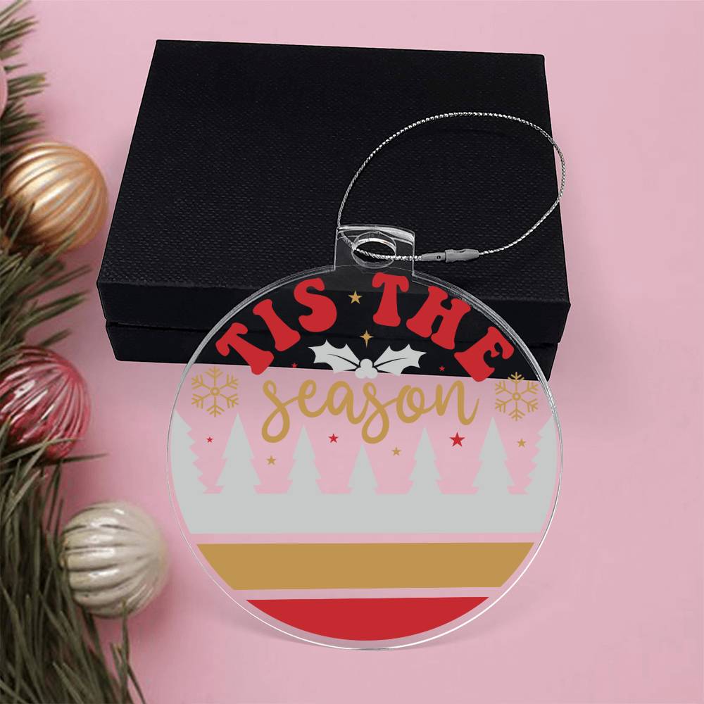 Monogrammed Christmas Ornament - Tis the Season Decoration-[Heartfelt Family Gift]