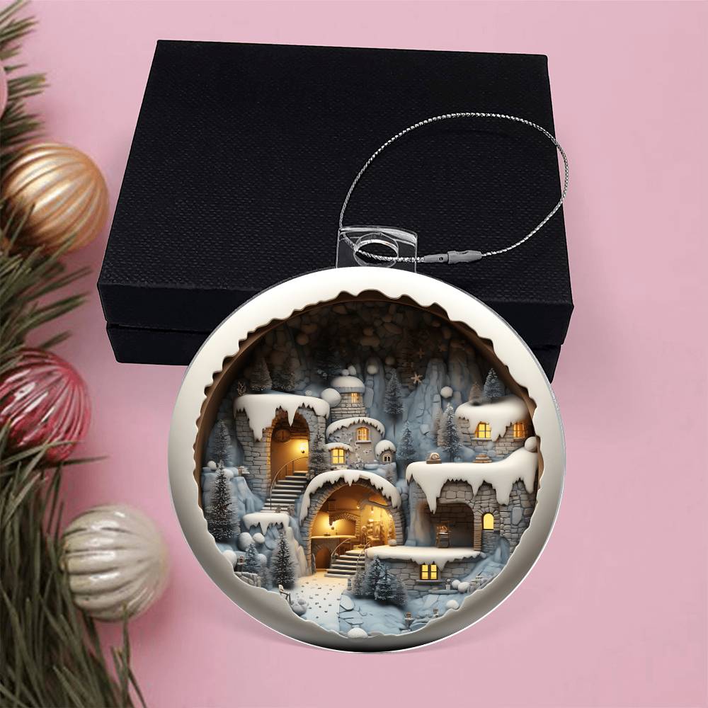 3D Winter Scene Effect Acrylic Ornament - Perfect Holiday Decoration-[Heartfelt Family Gift]