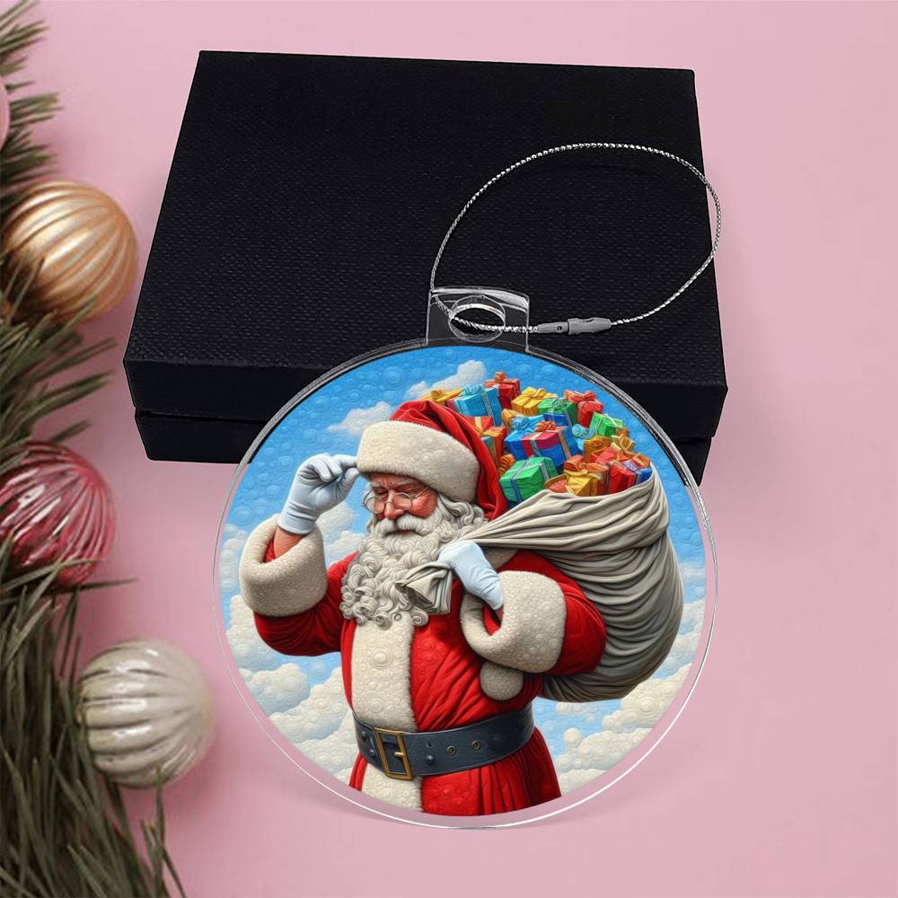 Acrylic Santa Christmas Ornament - Festive Holiday Decoration-[Heartfelt Family Gift]