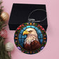 Bald Eagle Stained Glass Acrylic Christmas Ornament - Unique Holiday Decoration-[Heartfelt Family Gift]