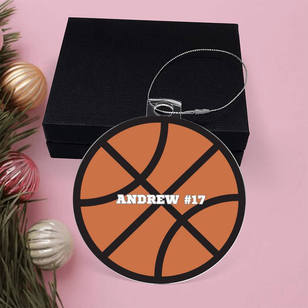 Personalized Basketball Player Christmas Tree Ornament-[Heartfelt Family Gift]