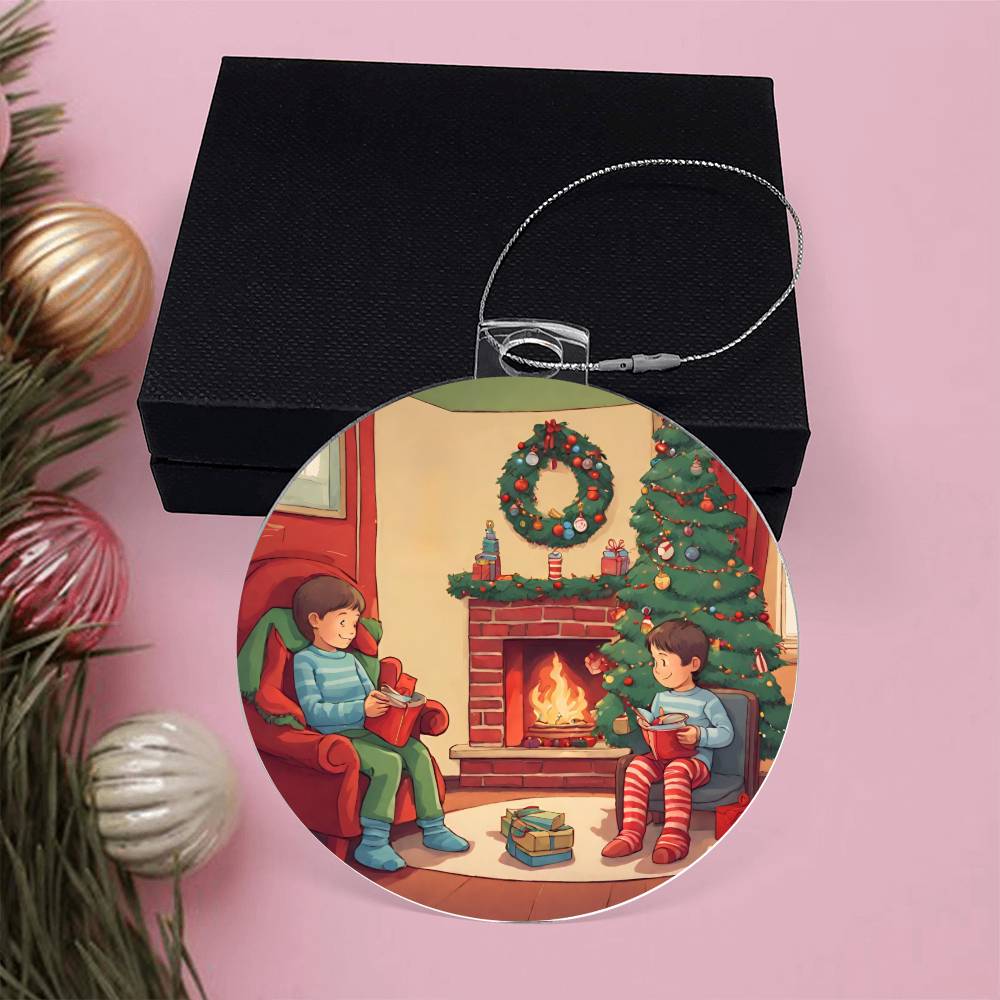 Christmas Tree Abstract Ornament Snow Day Fireside  Charming Holiday Decoration-[Heartfelt Family Gift]