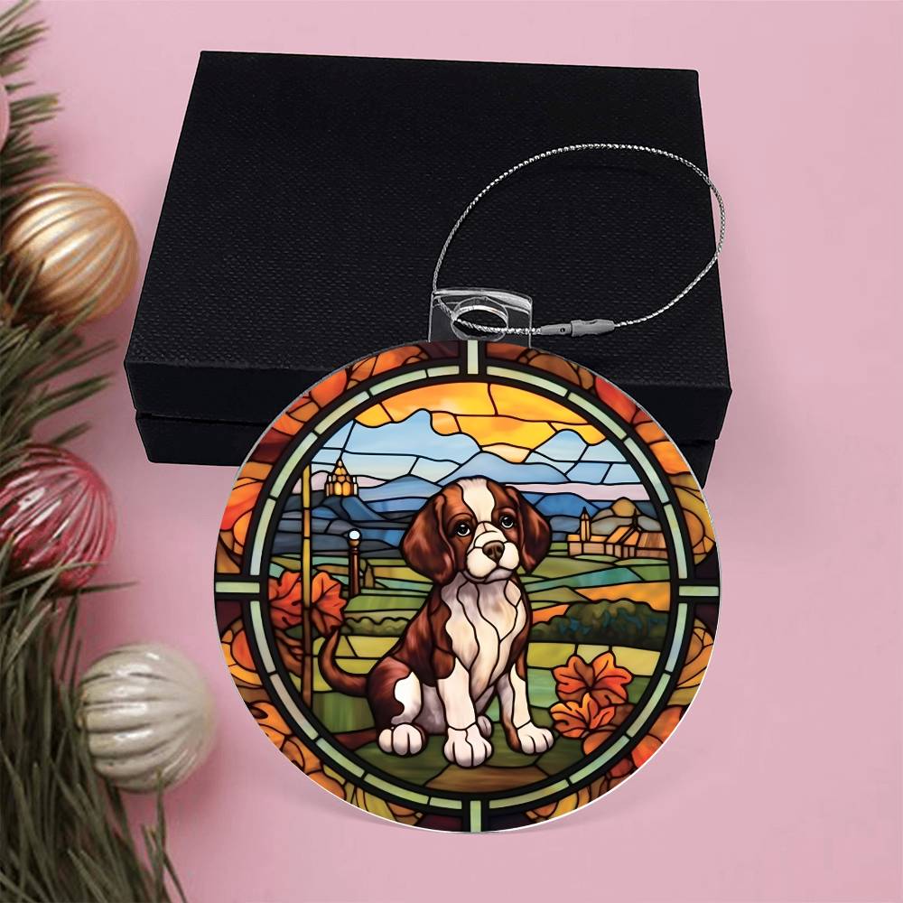 Beagle Christmas Ornament - Adorable Acrylic Holiday Decor for Dog Lovers-[Heartfelt Family Gift]